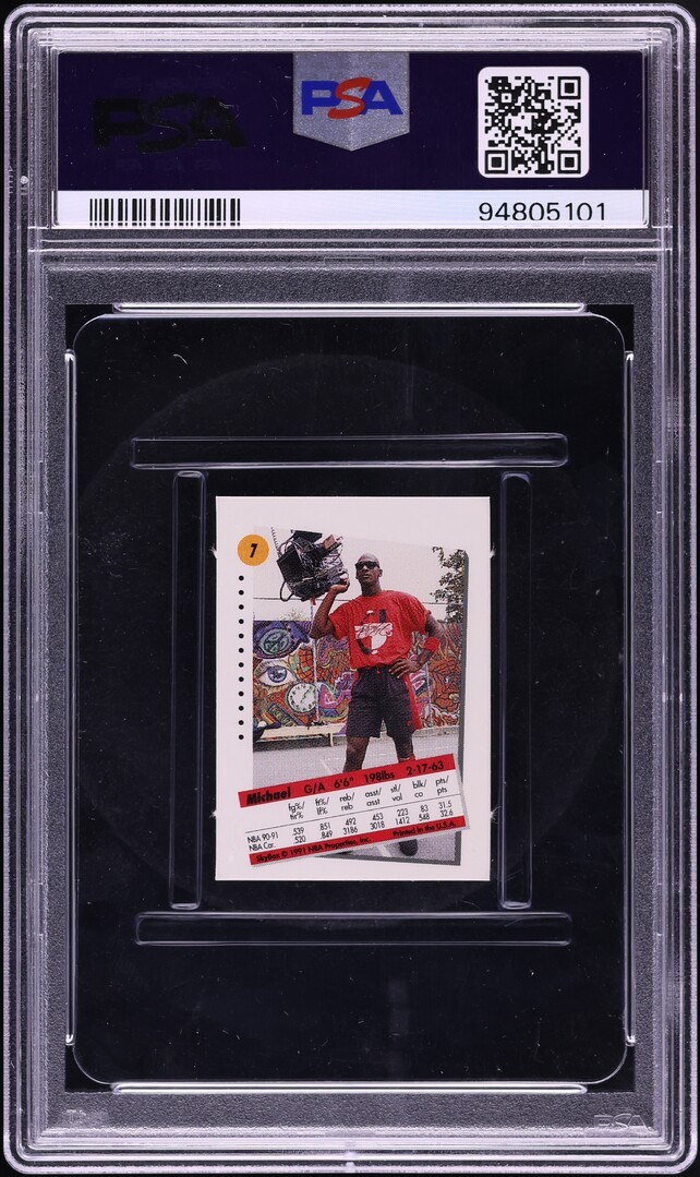 1991 Skybox Canadian Minis Michael Jordan #7 PSA 8 NM-MT