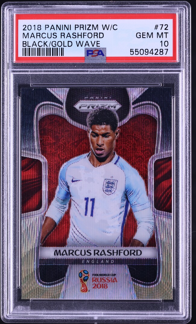 2016 Select Gold Prizm Marcus Rashford ROOKIE /10 #77 PSA 10 GEM