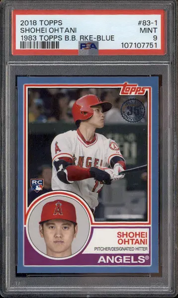 2018 Topps Shohei Ohtani RC Blue PSA