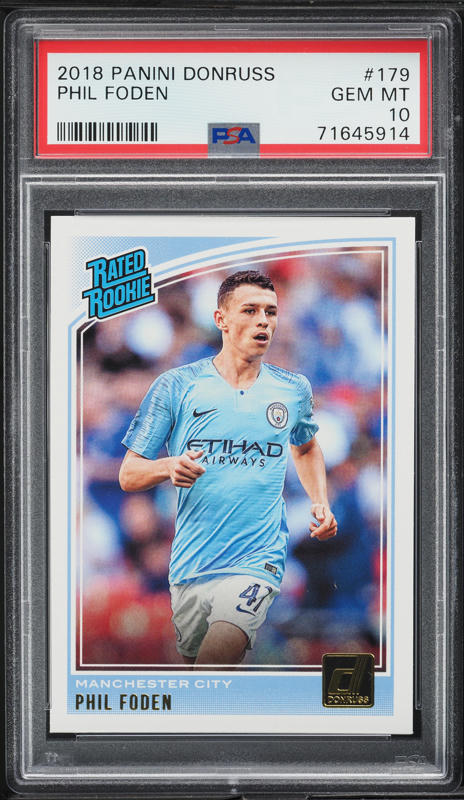 2018 Donruss Optic Phil Foden ROOKIE #179 PSA 10 GEM MINT on