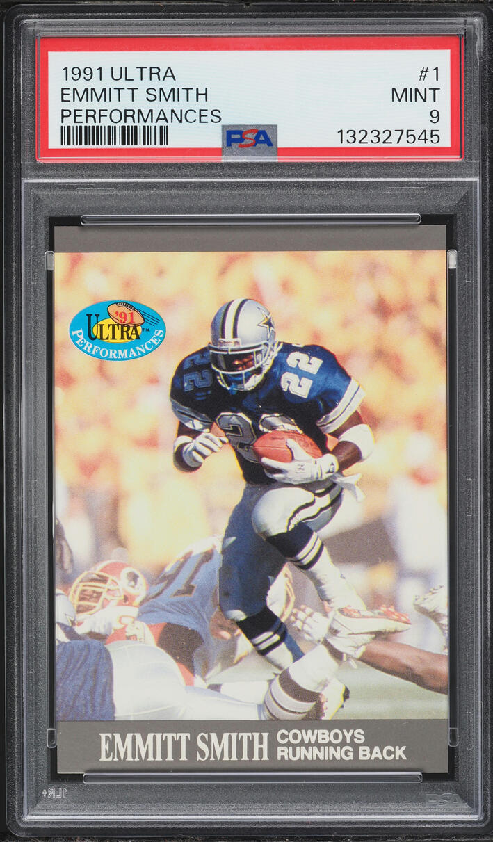 1991 Ultra Performances Emmitt Smith #1 PSA 9 MINT