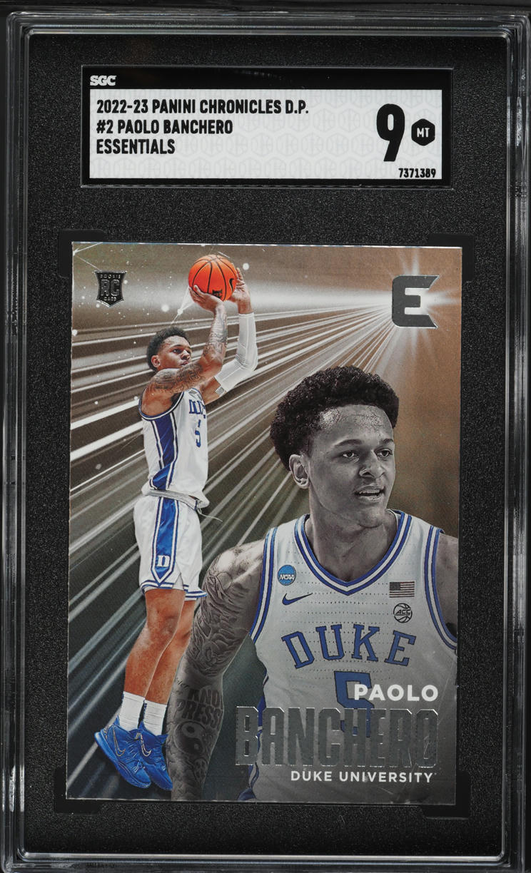 2022 Panini Chronicles Draft Picks Essentials Paolo Banchero ROOKIE #2 SGC 9