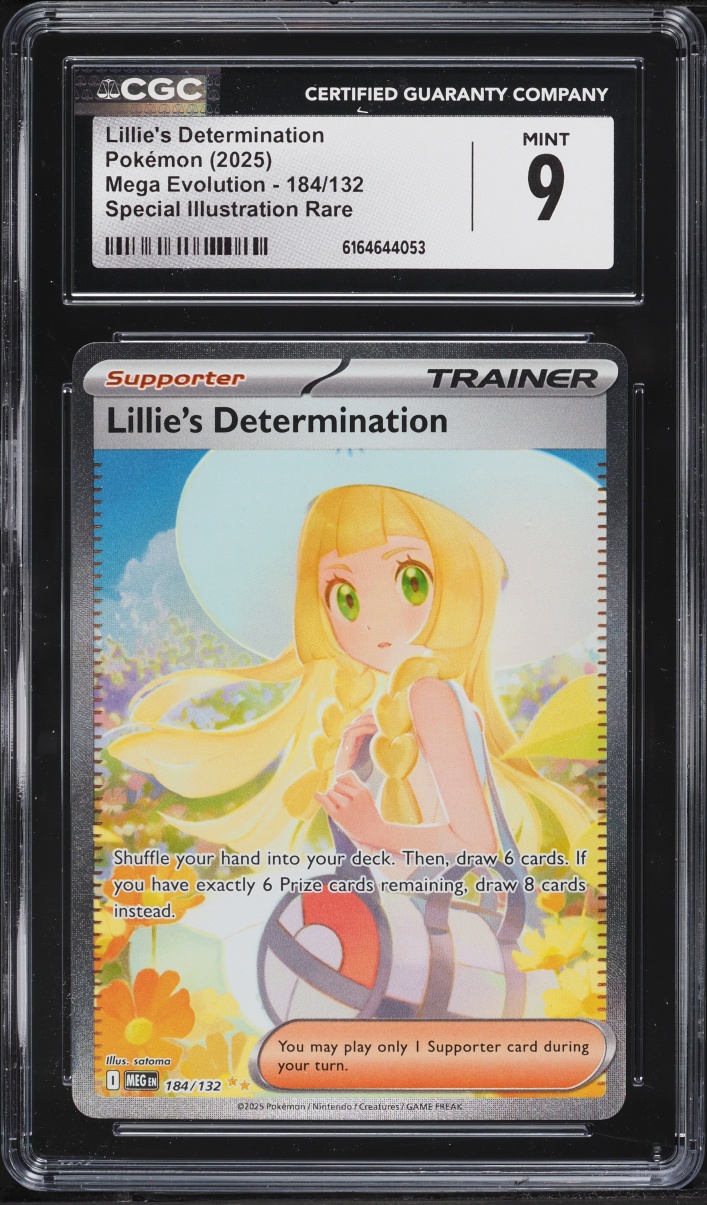 2025 Pokemon Mega Evolution SIR Lillie's Determination #184 CGC 9 MINT