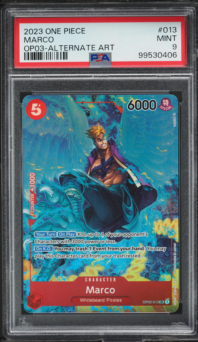 2023 One Piece Pillars Of Strength Alt Art Marco #OP03-013 PSA 9 MINT