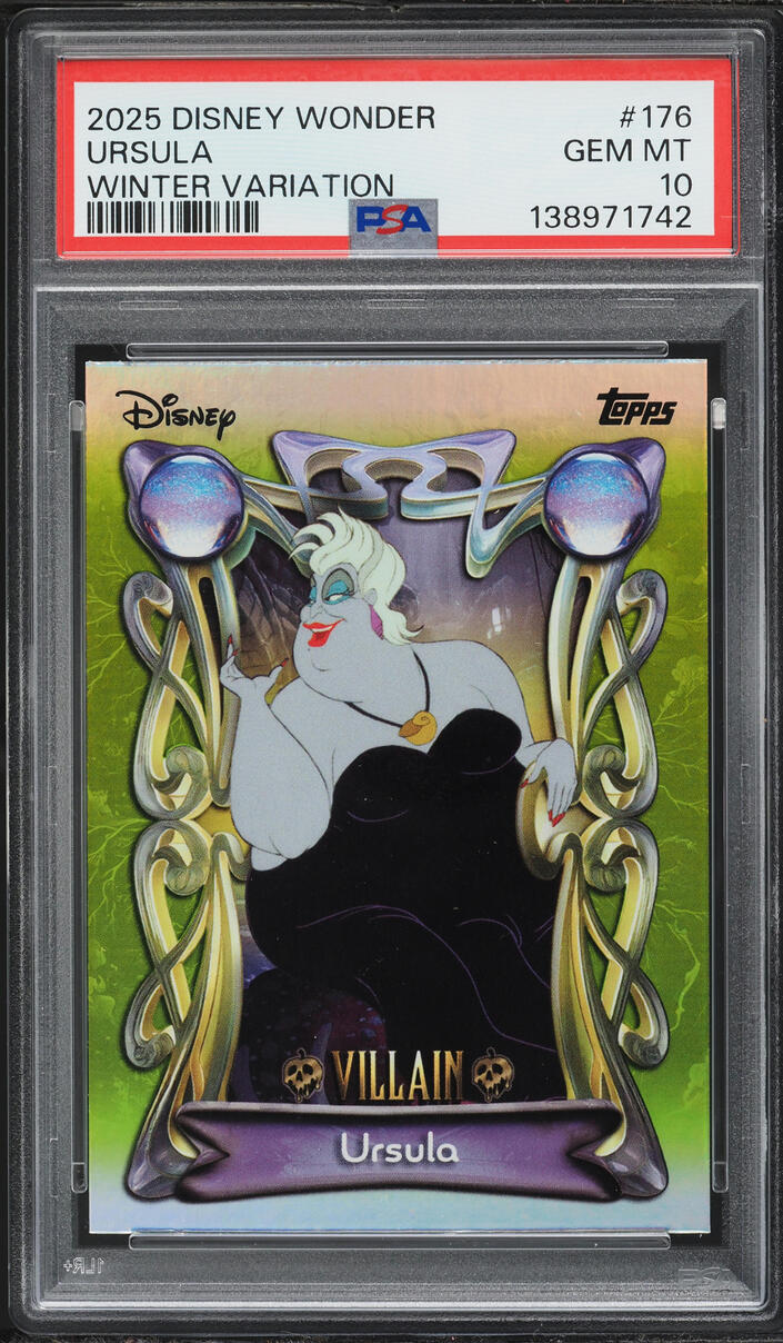 2025 Topps Disney Wonder Winter Variation Ursula #176 PSA 10 GEM MINT
