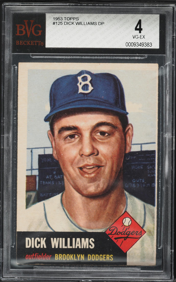 1953 Topps Dick Williams #125 BVG 4 VGEX