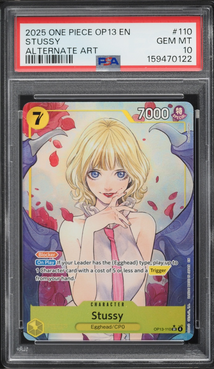 2025 One Piece Carrying On His Will SR Alt Art Stussy #110 PSA 10 GEM MINT