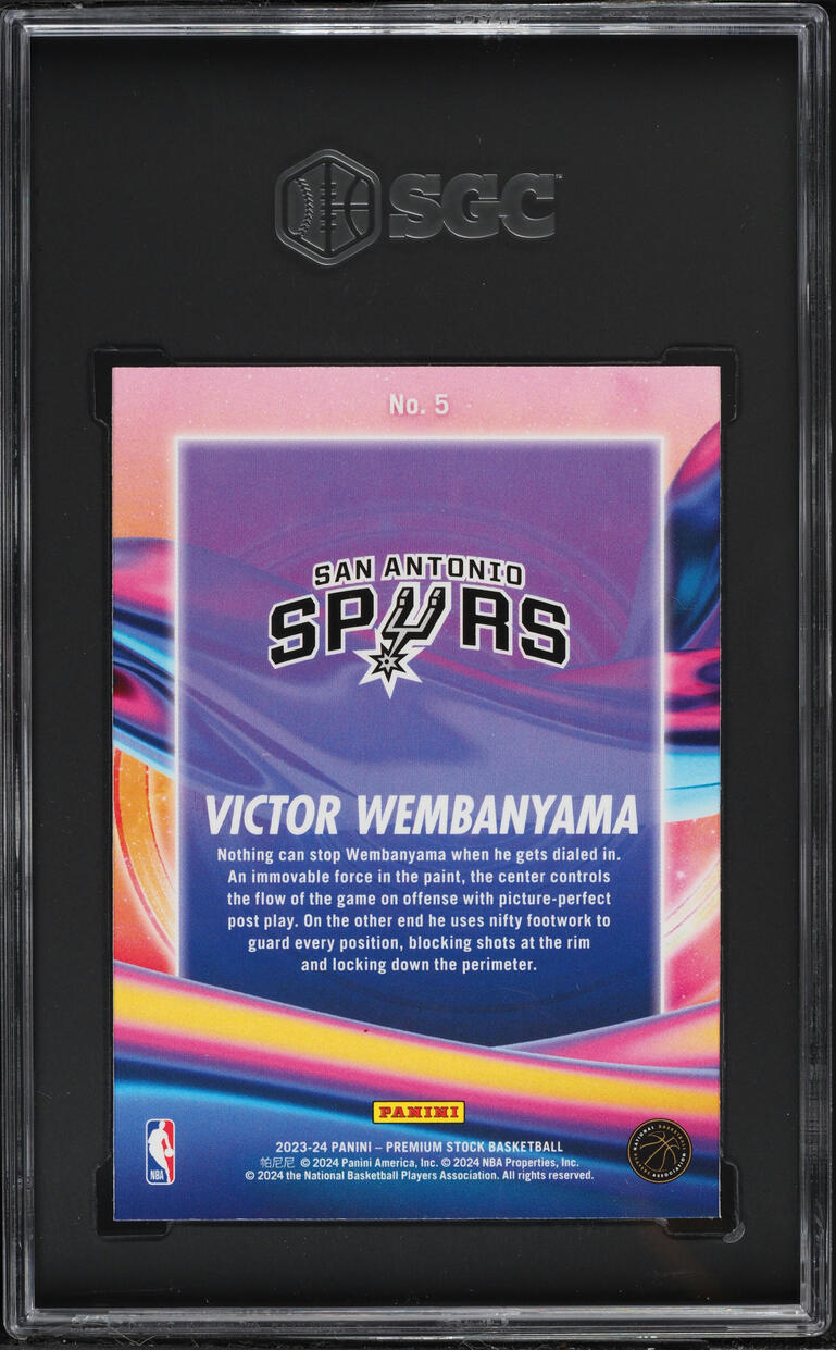 2023 Hoops Premium Stock Anti Gravity Victor Wembanyama ROOKIE #5 SGC 9 MINT
