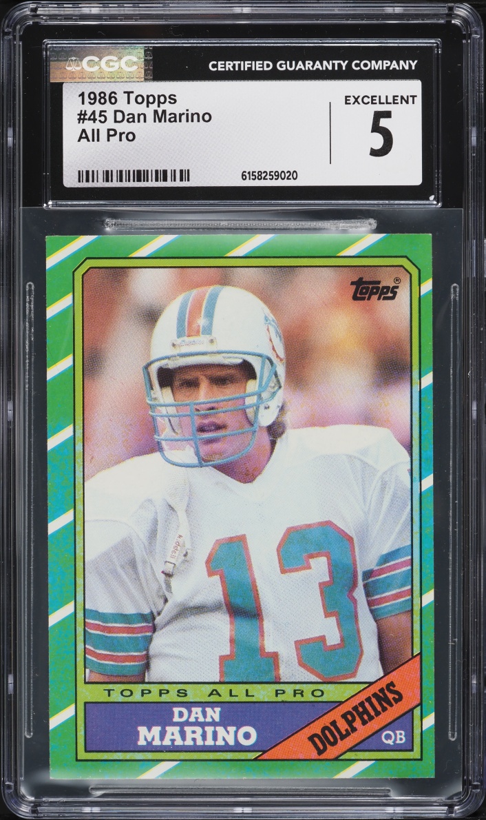 1986 Topps Football Dan Marino All Pro #45 CGC 5 EX