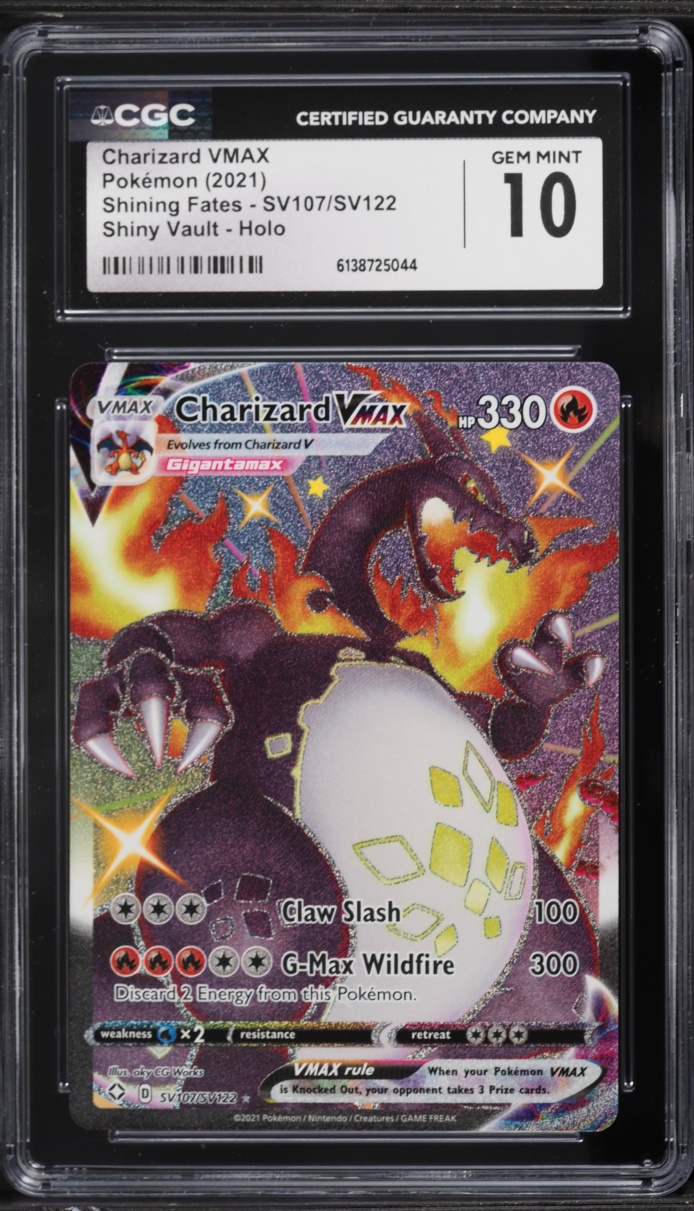 2021 Pokemon Sword & Shield Shining Fates Full Art Charizard VMAX # ...