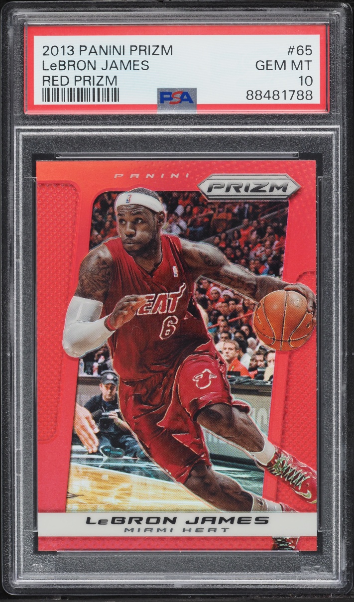 2013 Panini Prizm Red LeBron James #65 PSA 10 GEM MINT