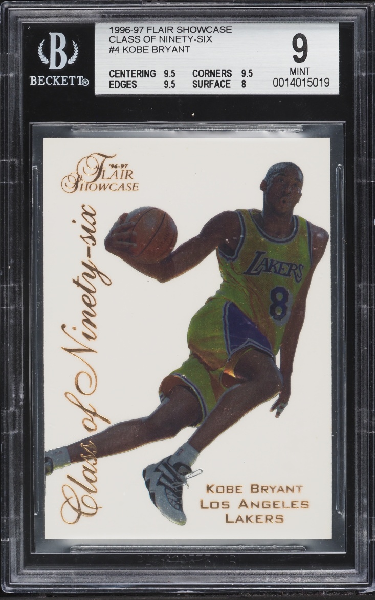 1996 Flair Showcase Class Of '96 Kobe Bryant ROOKIE #4 BGS 9 MINT