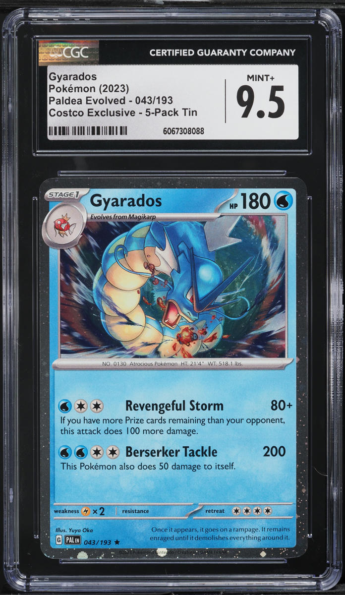2023 Pokemon SV Paldea Evolved Costco Exclusive Gyarados #43 CGC 9.5 MINT+