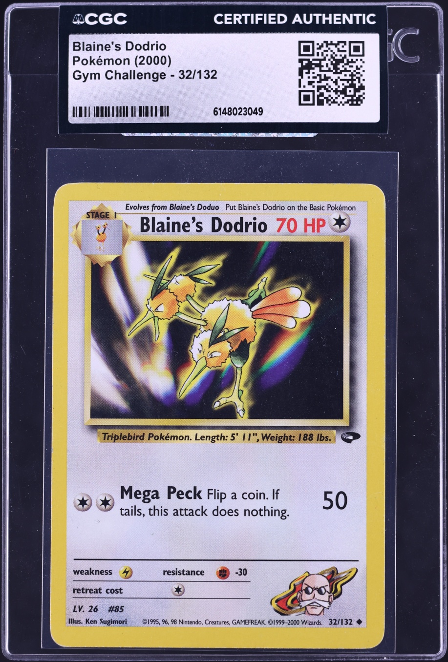2000 Pokemon Gym Challenge Blaine's Dodrio #32 CGC AUTH