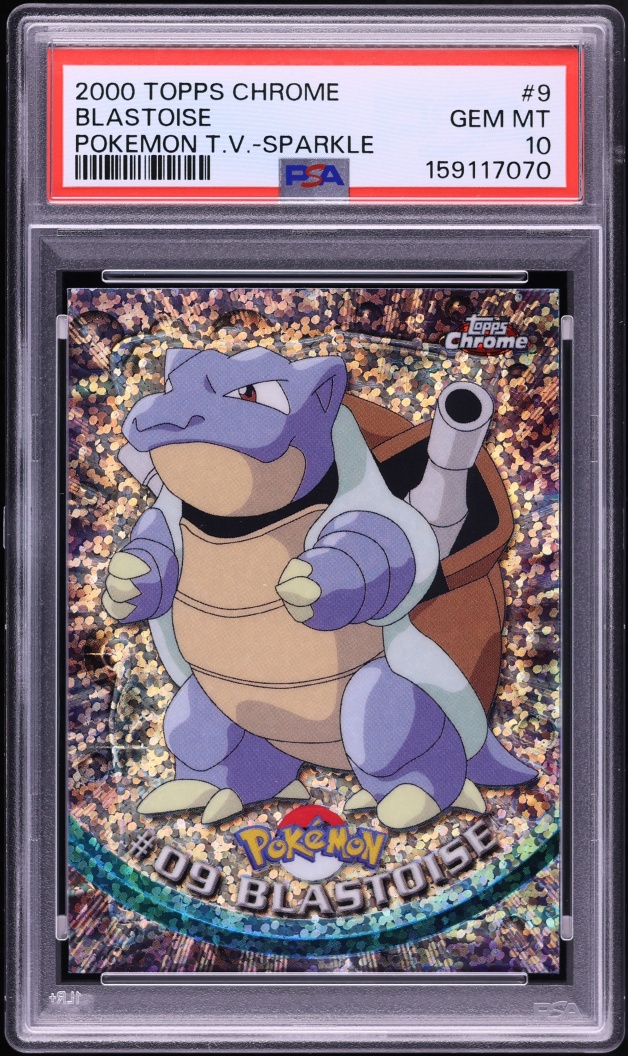 2000 Topps Chrome Pokemon Series 1 Sparkle Blastoise #9 PSA 10 GEM MINT