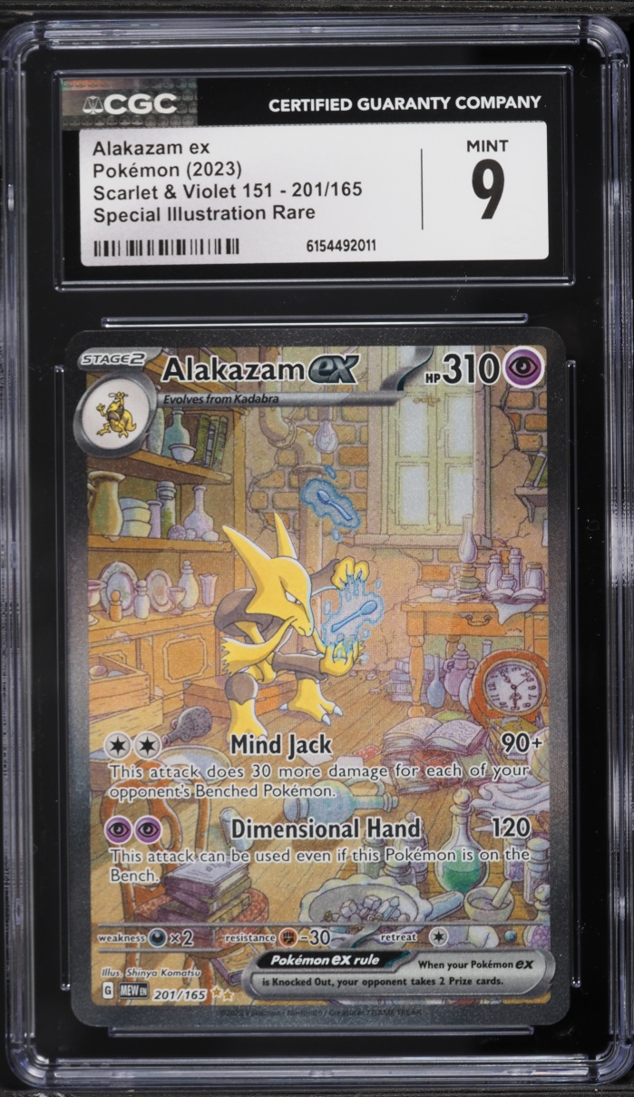 2023 Pokemon Scarlet & Violet 151 SIR Alakazam EX #201 CGC 9 MINT