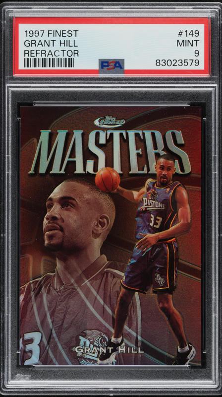 1997 Finest Silver Refractor Grant Hill /1090 #149 SGC 9 MINT on