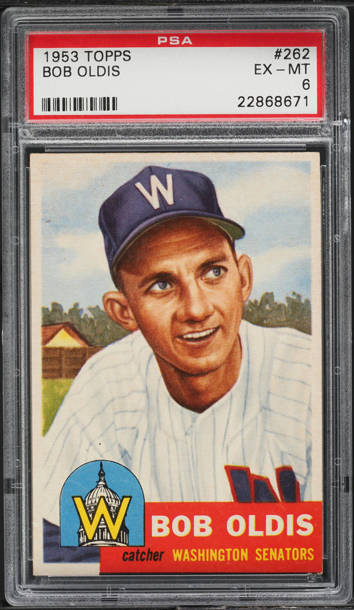 1953 Topps Bob Oldis SHORT PRINT #262 PSA 6 EXMT