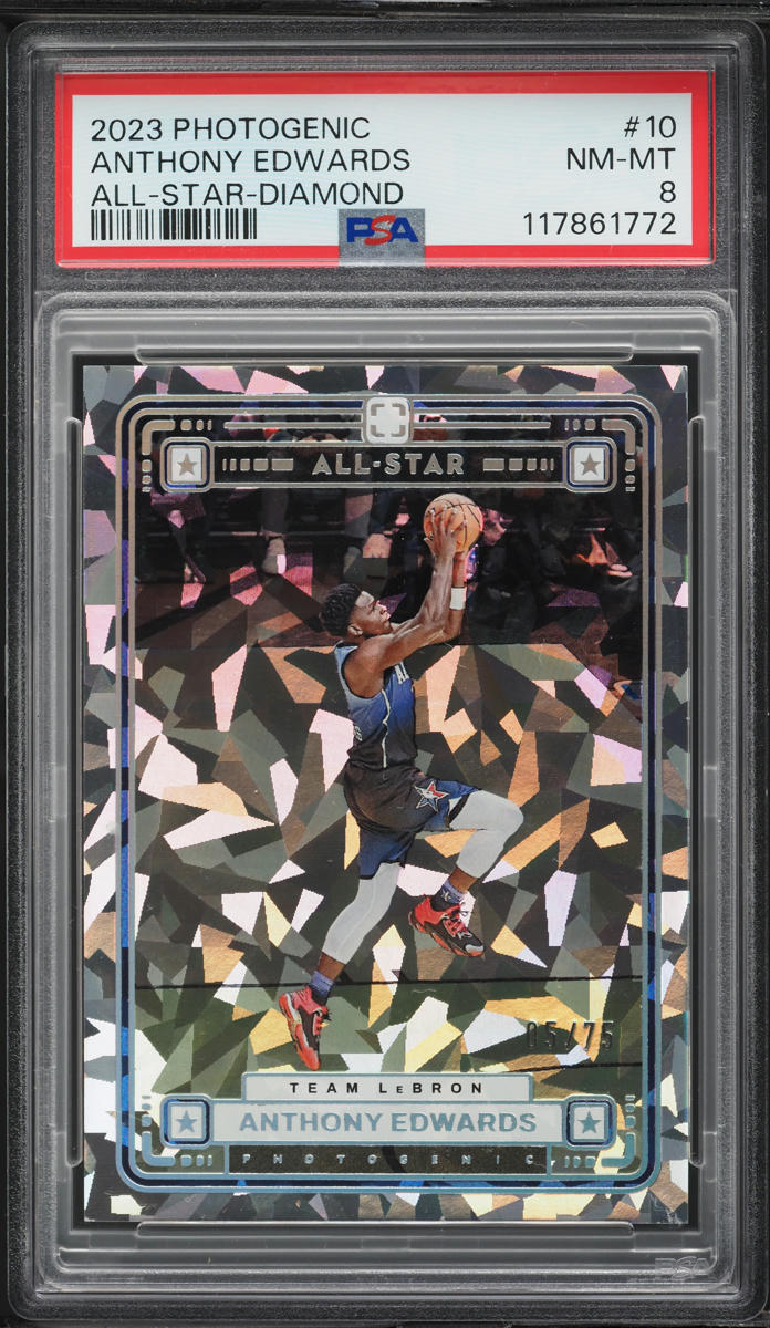 2023 Panini PhotoGenic All-Star Diamond Anthony Edwards /75 #10 PSA 8 NM-MT