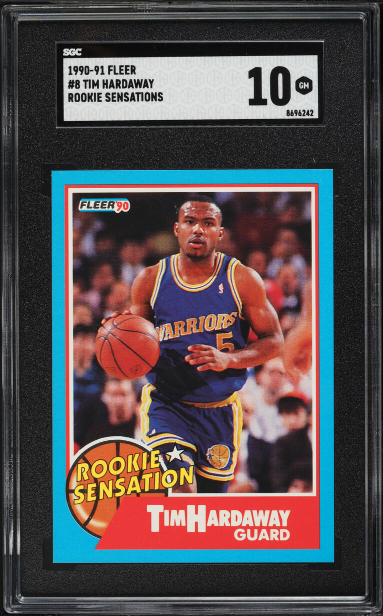 1990 Fleer Sensations Tim Hardaway ROOKIE #8 SGC 10 GEM MINT