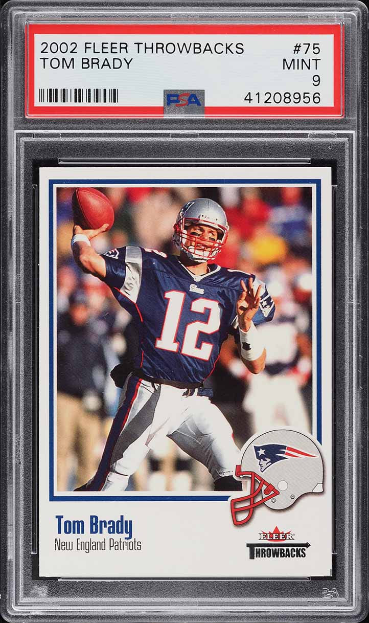 2002 Fleer Throwbacks Tom Brady #75 PSA 9 MINT