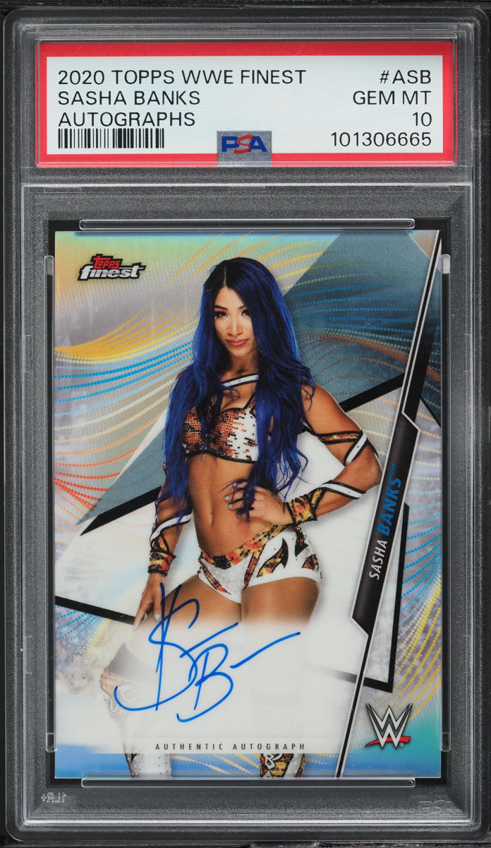2020 Finest WWE Sasha Banks AUTO #A-SB PSA 10 GEM MINT