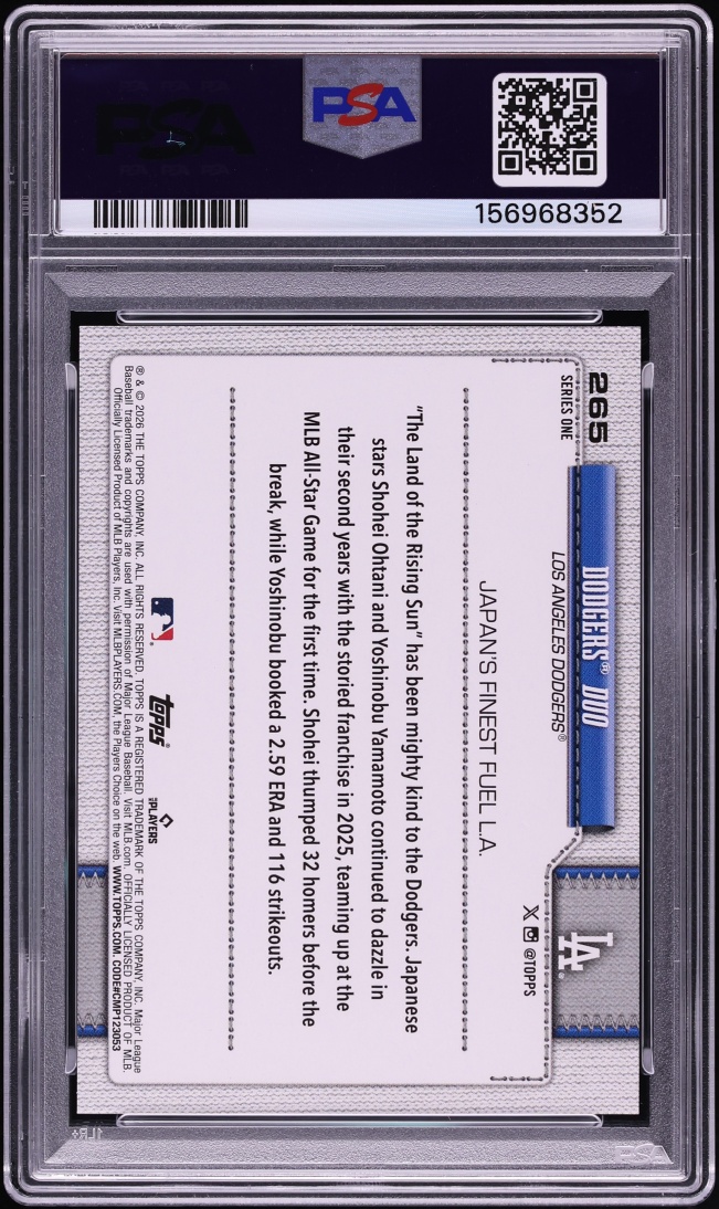 2026 Topps Yamamoto Ohtani #265 PSA 10 GEM MINT