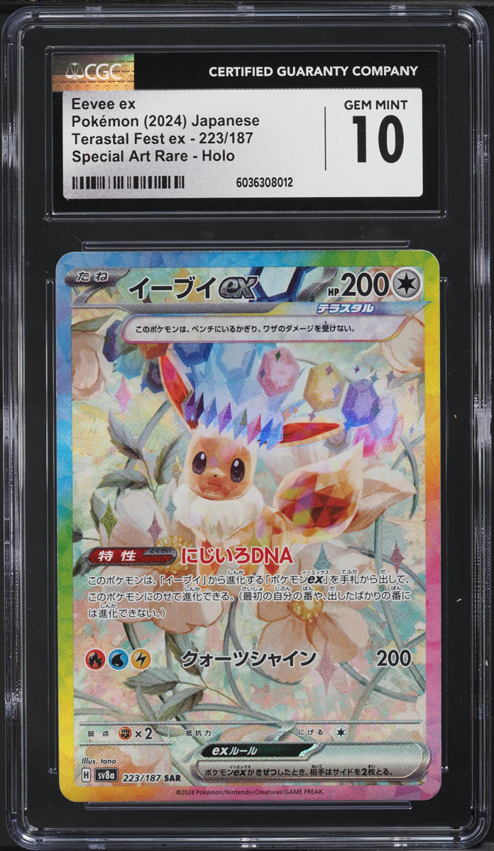 2024 Pokemon Japanese SV Terastal Fest ex SAR Eevee ex #223 CGC 10 GEM MINT - Main Image