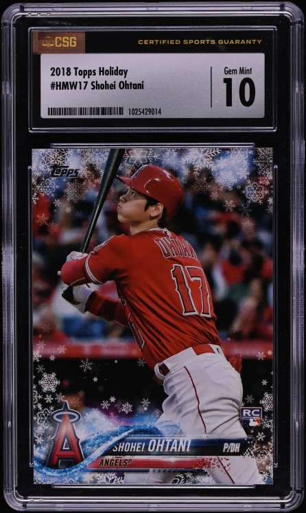 2018 Topps Holiday Shohei Ohtani ROOKIE #HMW17 CSG 10 GEM MINT
