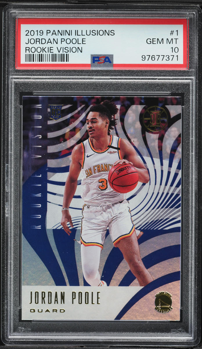2019 Panini Illusions Vision Jordan Poole ROOKIE #1 PSA 10