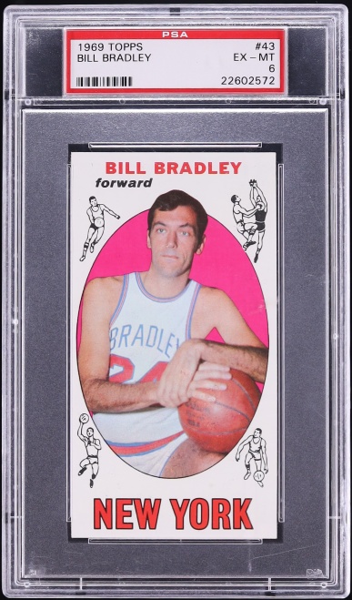 1969 Topps Basketball Bill Bradley ROOKIE #43 PSA 6 EXMT