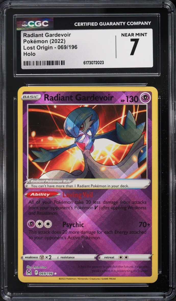 2022 Pokemon Sword & Shield Lost Origin Holo Radiant Gardevoir #69 CGC 7 NRMT