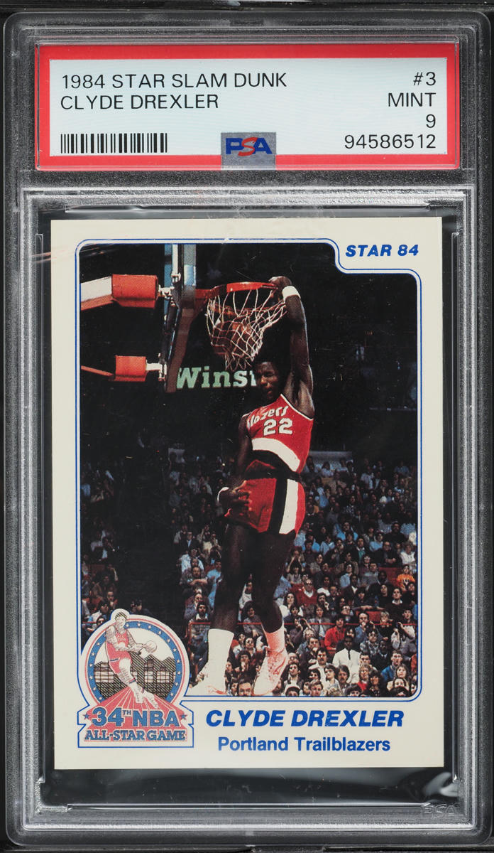1984 Star Slam Dunk Clyde Drexler ROOKIE #3 PSA 9 MINT