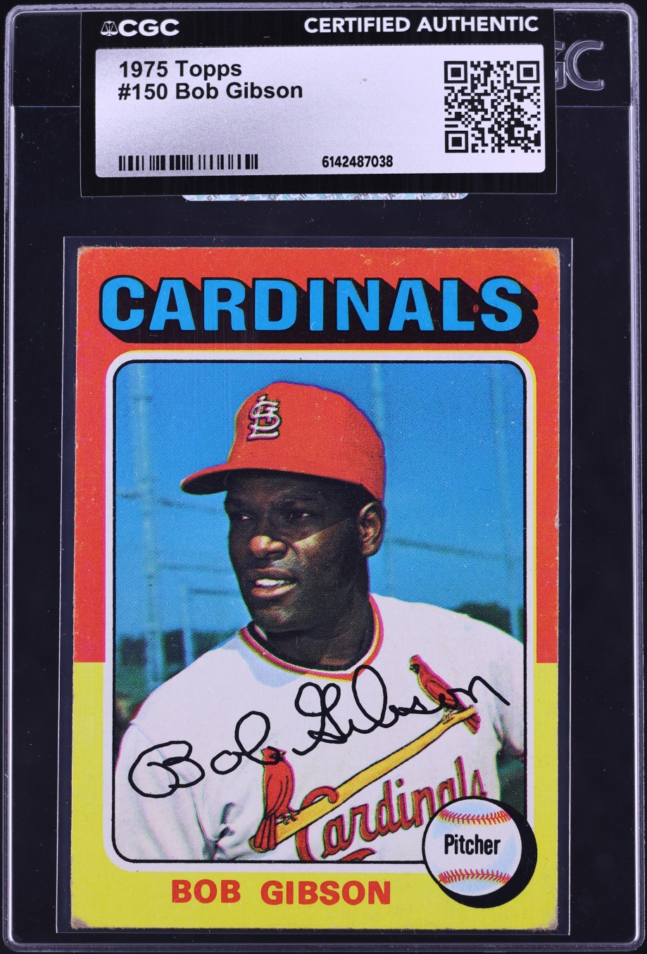 1975 Topps Bob Gibson #150 CGC AUTH