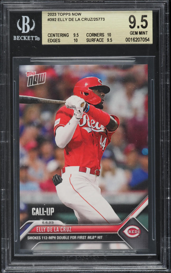 2023 Topps Now Elly De La Cruz PROSPECT #392 BGS 9.5 GEM MINT