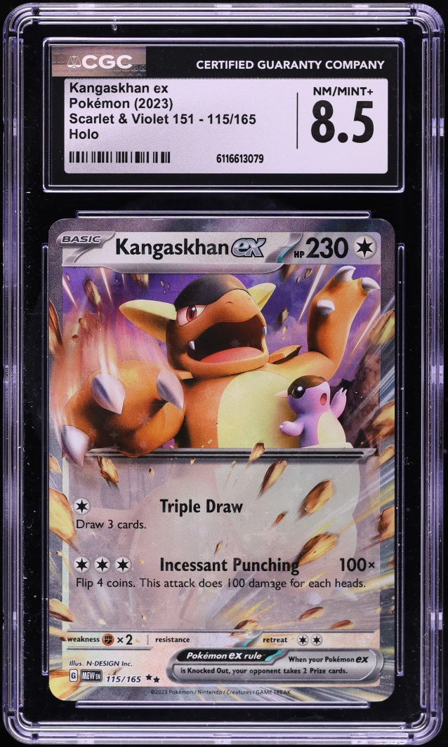 2023 Pokemon Scarlet & Violet 151 Holo Kangaskhan ex #115 CGC 8.5 NM-MT+