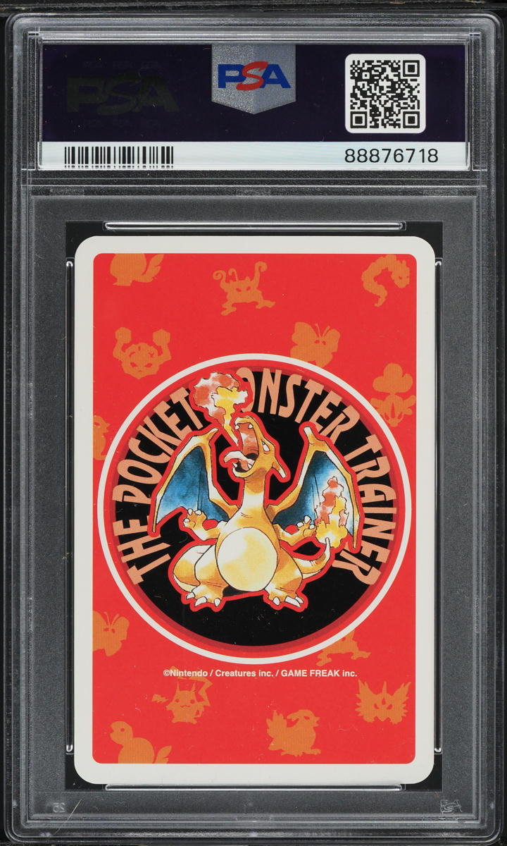 1996 Pokemon Japanese Red Version Playing Cards 4 Of Clubs Charizard #006 PSA 10