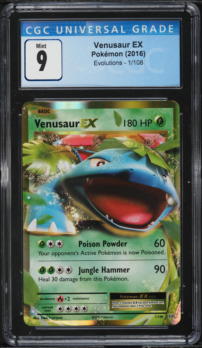 2016 Pokemon XY Evolutions Venusaur EX #1 CGC 9 MINT