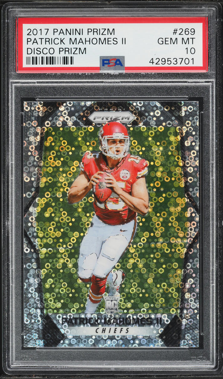 2017 Panini Prizm Disco Patrick Mahomes II ROOKIE #269 PSA 10 GEM MINT