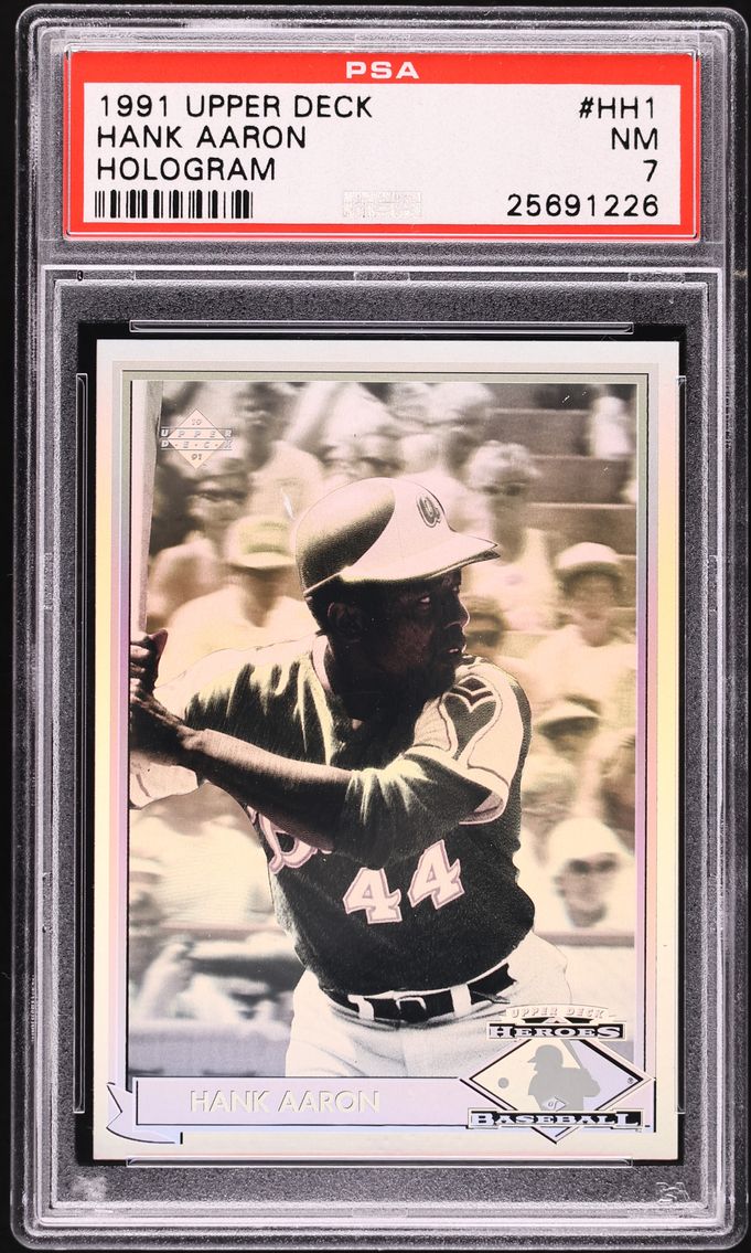 1991 Upper Deck Hologram Hank Aaron #HH1 PSA 7 NRMT