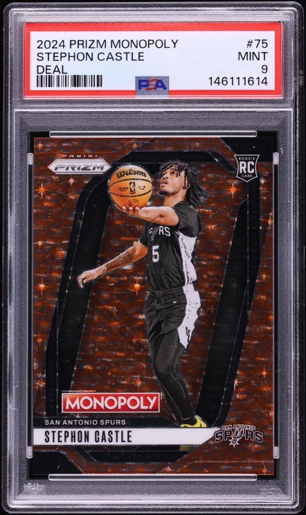 2024 Panini Prizm Monopoly Deal Stephon Castle ROOKIE /25 #75 PSA 9 MINT