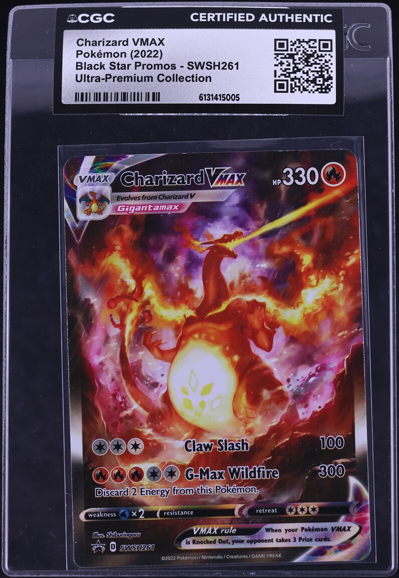 2022 Pokemon Sword & Shield Promo Ultra Premium Full Art Charizard VMAX #SWSH261 CGC AUTH