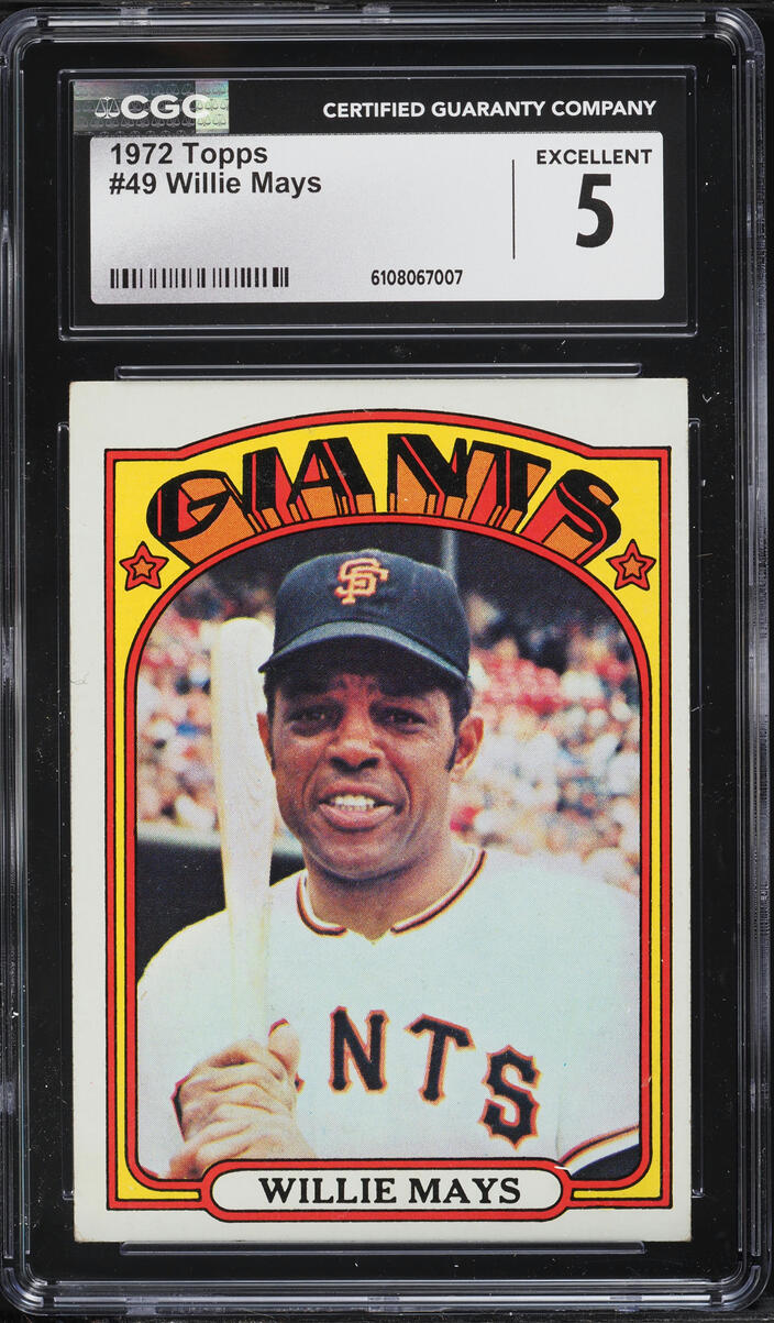 1972 Topps Willie Mays #49 CGC 5 EX