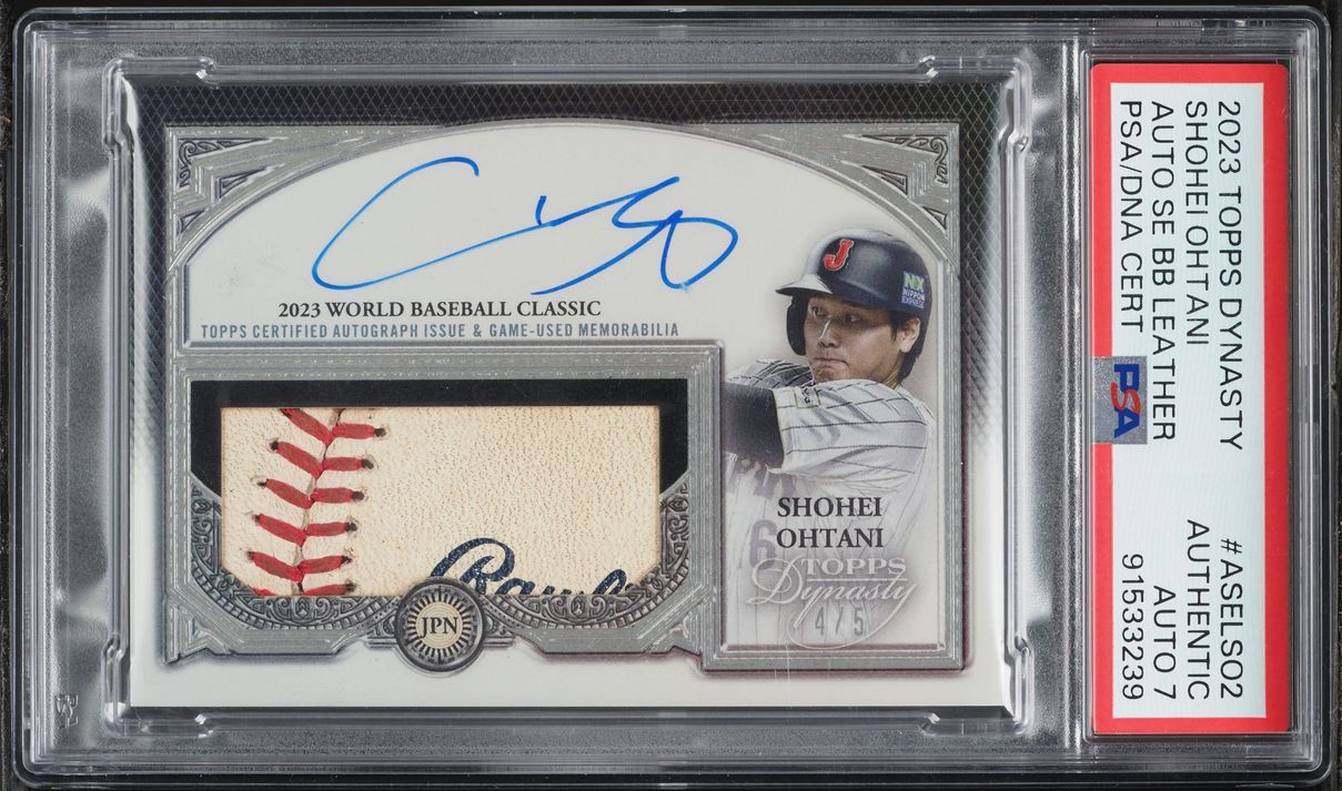 2023 Topps Dynasty Special Event Shohei Ohtani RELIC AUTO DNA 7 /5 #ASEL-SO2 PSA AUTH