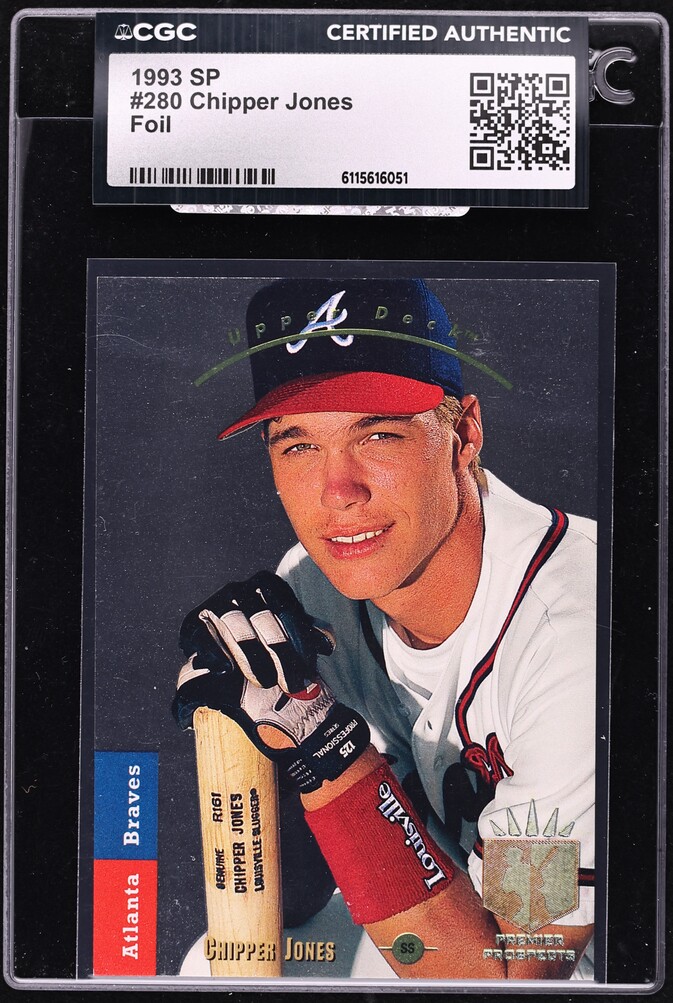 1993 SP Foil Chipper Jones ROOKIE #280 CGC AUTH
