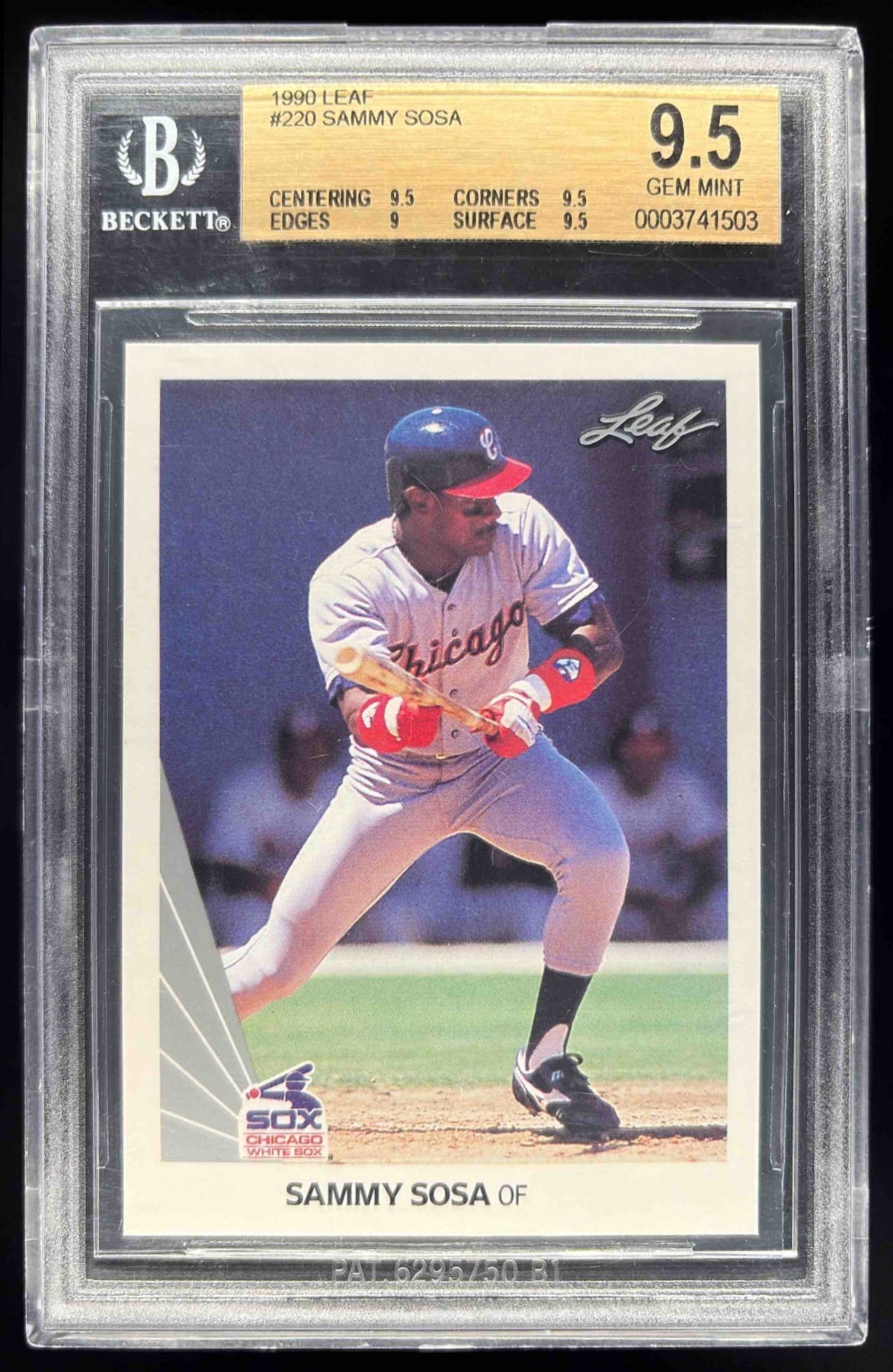 1999 Fleer Brilliants 24KT Gold Sammy Sosa /24 #66TG PSA 8 NM-MT