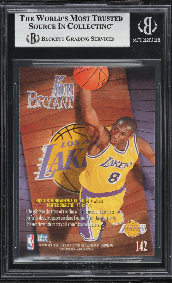 1996 Skybox Z-Force Kobe Bryant ROOKIE #142 BGS 9 MINT