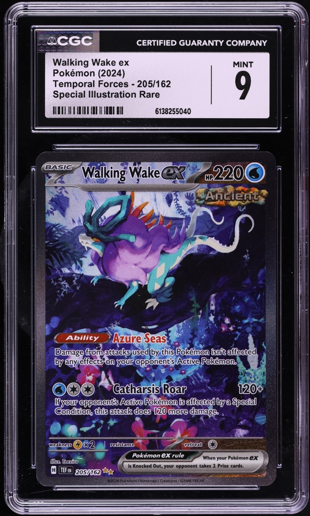 2024 Pokemon Scarlet & Violet Temporal Forces SIR Walking Wake EX #205 CGC 9 MINT