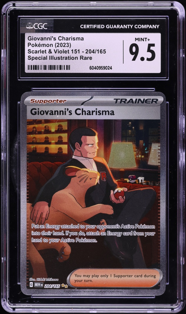 2023 Pokemon Scarlet & Violet 151 SIR Giovanni's Charisma #204 CGC 9.5 MINT+