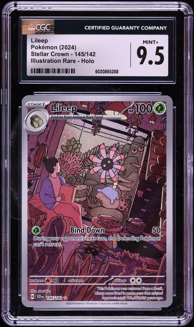 2024 Pokemon Scarlet & Violet Stellar Crown IR Lileep #145 CGC 9.5 MINT+